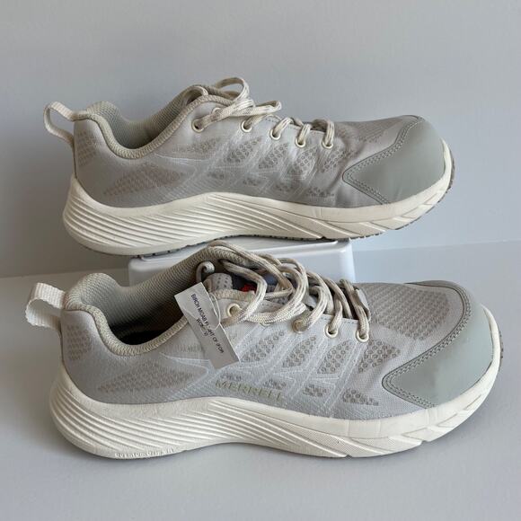 Merrell Womens Moab Flight Size 7.5 Gray Carbon Fiber Toe Safety Work Shoes New - Picture 1 of 10